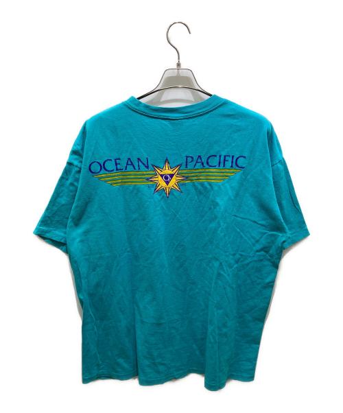 Ocean Pacific（オーシャンパシフィック）Ocean Pacific (オーシャンパシフィック) プリントTシャツ ブルー サイズ:XLの古着・服飾アイテム