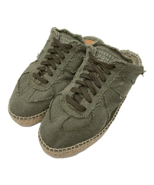 Maison Margiela（メゾンマルジェラ）Maison Margiela (メゾンマルジェラ) エスパドリーユスニーカー グリーン サイズ:37の古着・服飾アイテム