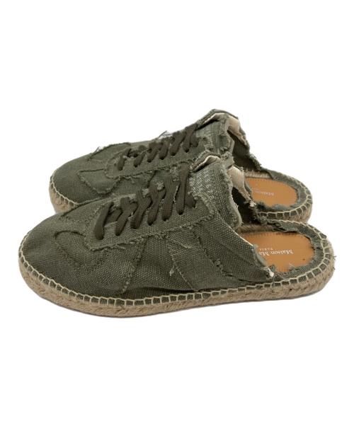 Maison Margiela（メゾンマルジェラ）Maison Margiela (メゾンマルジェラ) エスパドリーユスニーカー グリーン サイズ:37の古着・服飾アイテム