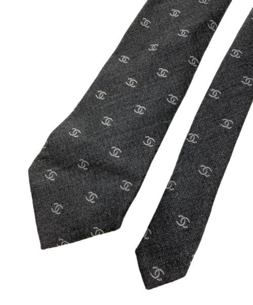 CHANEL（シャネル）CHANEL (シャネル) ココマークシルクカシミヤネクタイ グレー サイズ:記載無しの為実寸参照の古着・服飾アイテム