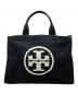 TORY BURCH（トリーバーチ）の古着「ELLA CANVAS MINI TOTE」｜ブラック