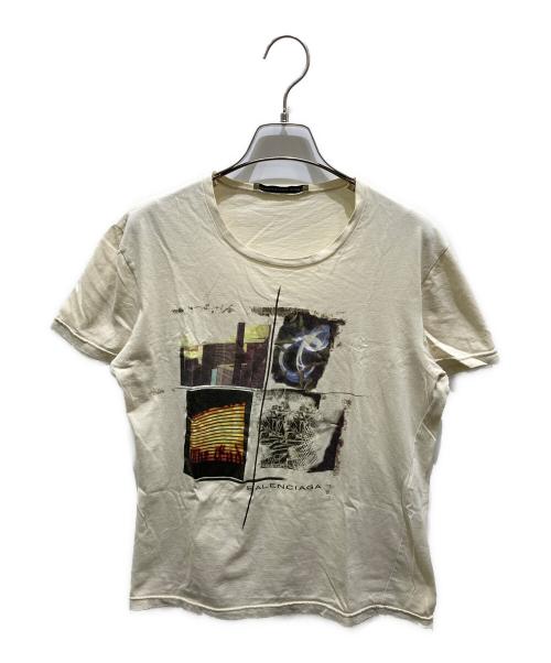 BALENCIAGA（バレンシアガ）BALENCIAGA (バレンシアガ) プリントTシャツ アイボリー サイズ:Mの古着・服飾アイテム