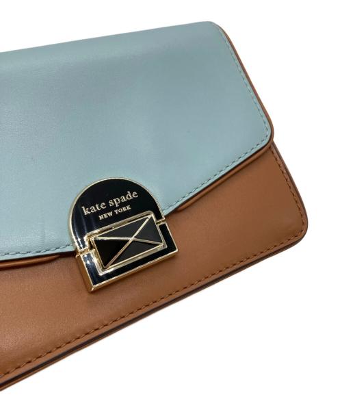 Kate Spade（ケイトスペード）Kate Spade (ケイトスペード) ショルダーバッグ ブラウン×ブルーの古着・服飾アイテム