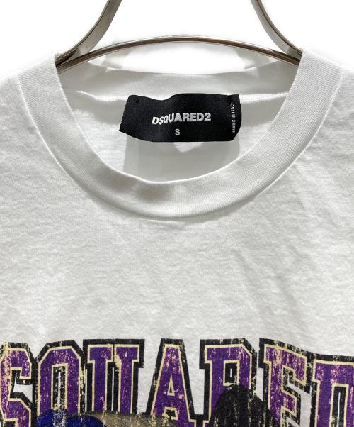 DSQUARED2（ディースクエアード）DSQUARED2 (ディースクエアード) プリントTシャツ ホワイト サイズ:Sの古着・服飾アイテム