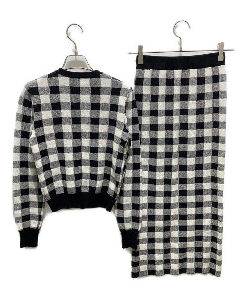 eimy istoire（エイミーイストワール）eimy istoire (エイミーイストワール) ニットセット ブラック×ホワイト サイズ:Fの古着・服飾アイテム