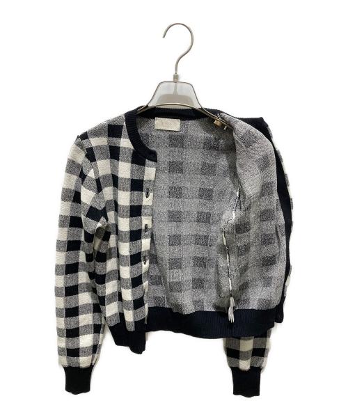 eimy istoire（エイミーイストワール）eimy istoire (エイミーイストワール) ニットセット ブラック×ホワイト サイズ:Fの古着・服飾アイテム