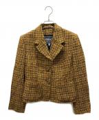VERSACEヴェルサーチェ）の古着「メデューサボタンツイードジャケット」｜イエロー