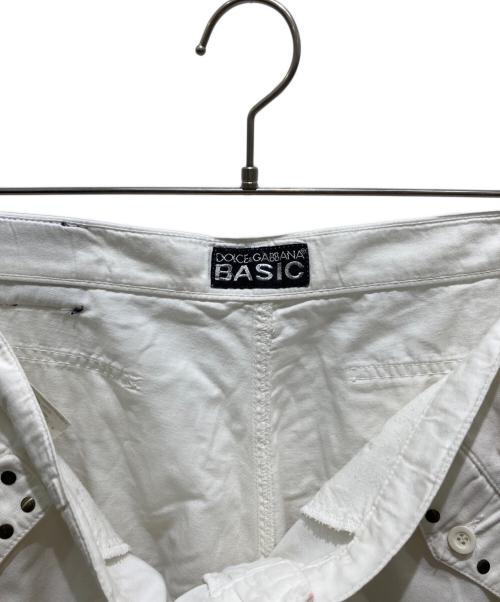 DOLCE & GABBANA Basic（ドルチェガッバーナベーシック）DOLCE & GABBANA Basic (ドルチェガッバーナベーシック) スタッズパンツ ホワイト サイズ:46の古着・服飾アイテム