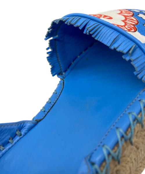 VALENTINO（ヴァレンティノ）VALENTINO (ヴァレンティノ) ウェッジソールサンダル ブルー サイズ:35の古着・服飾アイテム