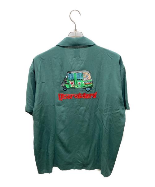 Liberaiders（リベレイダース）Liberaiders (リベレイダース) destination unknown (-) CNG RICKSHAW RAYON S/S SHIRT グリーン サイズ:Lの古着・服飾アイテム