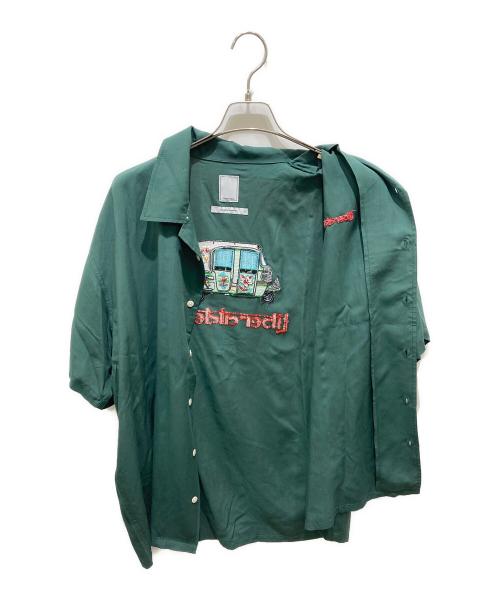 Liberaiders（リベレイダース）Liberaiders (リベレイダース) destination unknown (-) CNG RICKSHAW RAYON S/S SHIRT グリーン サイズ:Lの古着・服飾アイテム