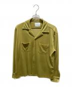 kaikoカイコー）の古着「オープンカラーシャツ」｜イエロー