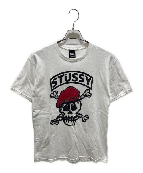 stussy（ステューシー）stussy (ステューシー) プリントTシャツ ホワイト サイズ:Mの古着・服飾アイテム