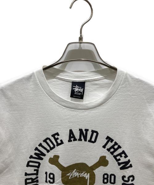 stussy（ステューシー）stussy (ステューシー) プリントTシャツ ホワイト サイズ:Mの古着・服飾アイテム