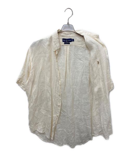 RALPH LAUREN（ラルフローレン）RALPH LAUREN (ラルフローレン) リネン半袖シャツ ベージュ サイズ:Lの古着・服飾アイテム