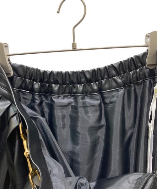 Diagram（ダイアグラム）Diagram (ダイアグラム) ヴィーガンレザースカート ブラック サイズ:36の古着・服飾アイテム