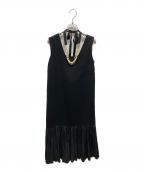 GRACE CLASSグレースクラス）の古着「ネックレス付きティアードドレス」｜ブラック