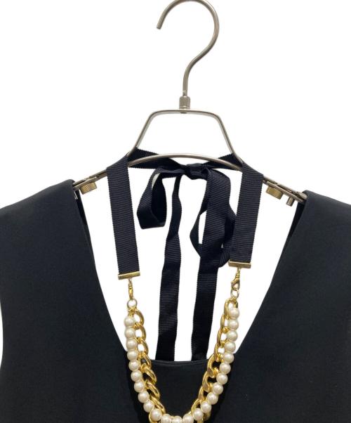 GRACE CLASS（グレースクラス）GRACE CLASS (グレースクラス) ネックレス付きティアードドレス ブラック サイズ:36の古着・服飾アイテム