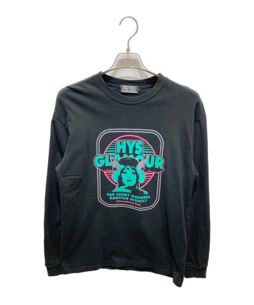 Hysteric Glamour（ヒステリックグラマー）Hysteric Glamour (ヒステリックグラマー) プリントカットソー ブラック サイズ:Mの古着・服飾アイテム