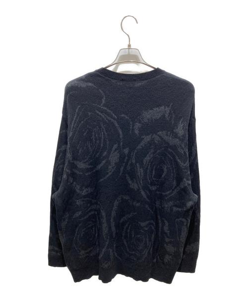 LAD MUSICIAN（ラッドミュージシャン）LAD MUSICIAN (ラッドミュージシャン) BIG ROSE CREW NECK PULLOVER KNIT ブラック サイズ:44の古着・服飾アイテム