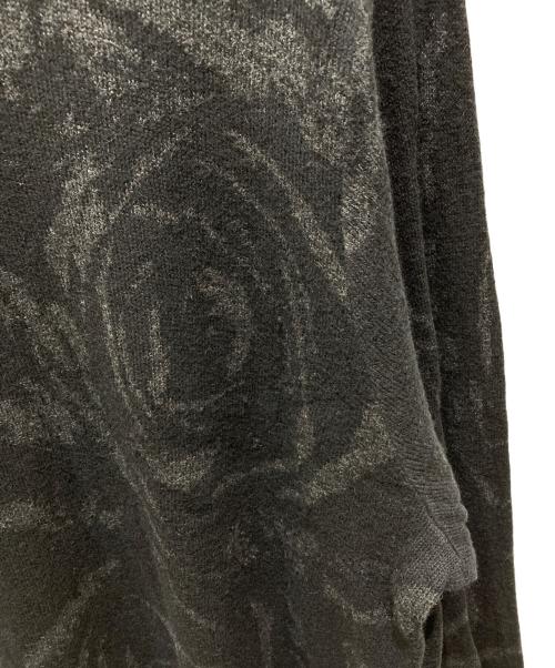 LAD MUSICIAN（ラッドミュージシャン）LAD MUSICIAN (ラッドミュージシャン) BIG ROSE CREW NECK PULLOVER KNIT ブラック サイズ:44の古着・服飾アイテム