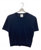 SLOANEスローン）の古着「ウール天竺ニットＴシャツ」｜ネイビー