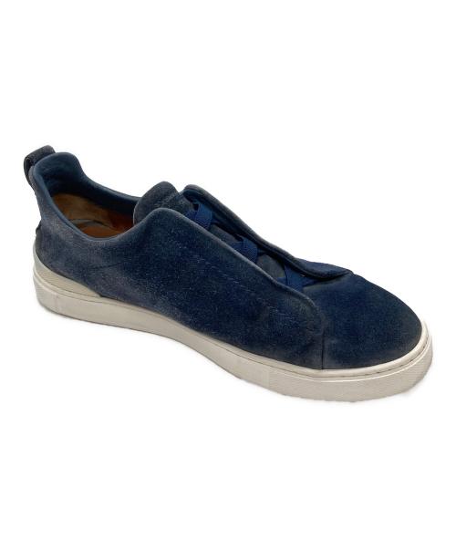 ERMENEGILDO ZEGNA（エルメネジルド・ゼニア）Ermenegildo Zegna (エルメネジルド・ゼニア) Triple Stitchスニーカー ネイビー サイズ:7の古着・服飾アイテム