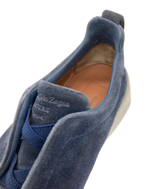 ERMENEGILDO ZEGNA（エルメネジルド・ゼニア）Ermenegildo Zegna (エルメネジルド・ゼニア) Triple Stitchスニーカー ネイビー サイズ:7の古着・服飾アイテム