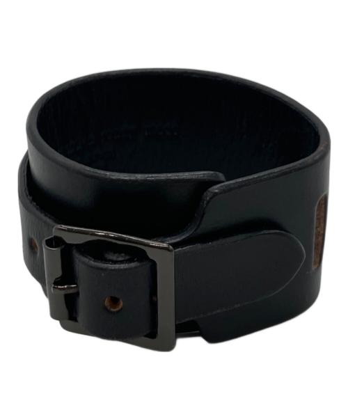 JAM HOME MADE&ready made（ジャムホームメイドアンドレディーメイド）JAM HOME MADE&ready made (ジャムホームメイドアンドレディーメイド) レザーブレスレット ブラックの古着・服飾アイテム