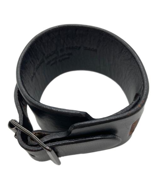 JAM HOME MADE&ready made（ジャムホームメイドアンドレディーメイド）JAM HOME MADE&ready made (ジャムホームメイドアンドレディーメイド) レザーブレスレット ブラックの古着・服飾アイテム