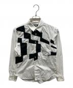 BLACK COMME des GARCONSブラックコムデギャルソン）の古着「チェッカーデザインシャツ」｜ホワイト×ブラック