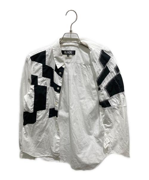 BLACK COMME des GARCONS（ブラックコムデギャルソン）BLACK COMME des GARCONS (ブラックコムデギャルソン) チェッカーデザインシャツ ホワイト×ブラック サイズ:Sの古着・服飾アイテム