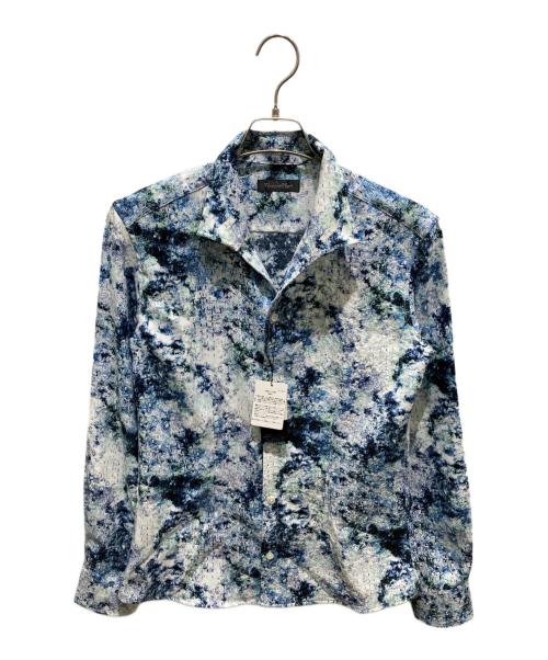 TORNADO MART（トルネードマート）TORNADO MART (トルネードマート) クロコダイル柄シャツ ブルー サイズ:Lの古着・服飾アイテム