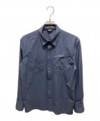 STATICスタティック）の古着「ナイロンロングスリーブシャツ」｜ネイビー