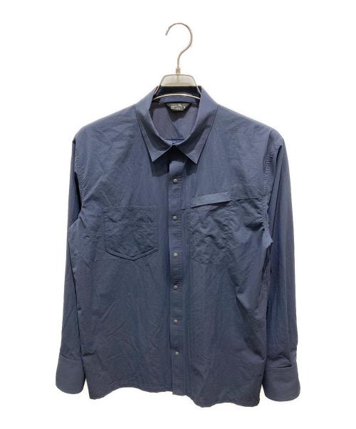 STATIC（スタティック）STATIC (スタティック) ナイロンロングスリーブシャツ ネイビー サイズ:Sの古着・服飾アイテム