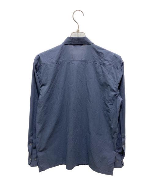 STATIC（スタティック）STATIC (スタティック) ナイロンロングスリーブシャツ ネイビー サイズ:Sの古着・服飾アイテム
