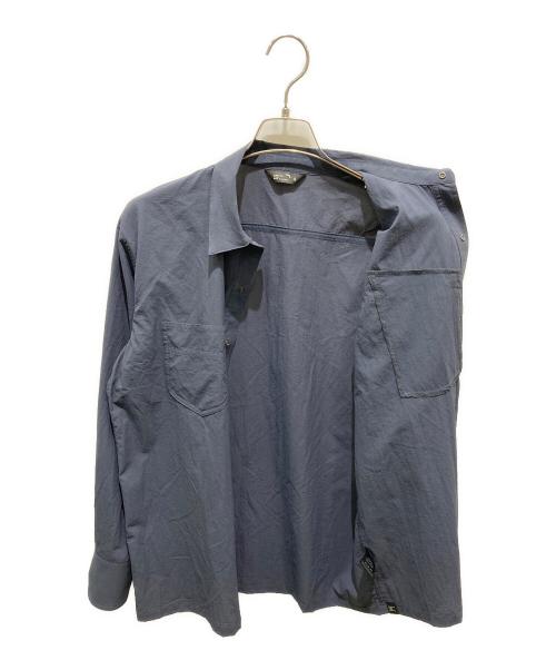 STATIC（スタティック）STATIC (スタティック) ナイロンロングスリーブシャツ ネイビー サイズ:Sの古着・服飾アイテム