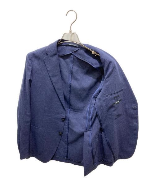 TAGLIATORE（タリアトーレ）TAGLIATORE (タリアトーレ) SUPER110'sストレッチウールホップサック2Bジャケット ネイビー サイズ:46の古着・服飾アイテム