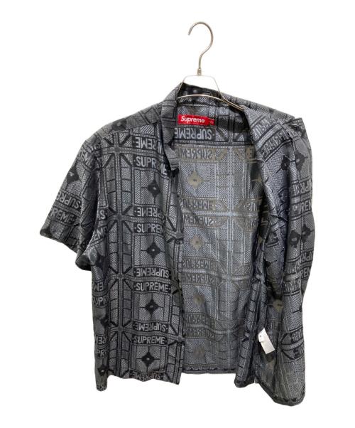 SUPREME（シュプリーム）SUPREME (シュプリーム) Tray Jacquard S/S Shirt グレー サイズ:Lの古着・服飾アイテム