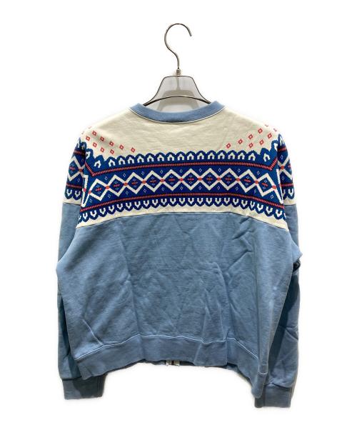 SURE MANUFACTURING（シュアーマニファクチャリング）SURE MANUFACTURING (シュアーマニファクチャリング) Snow pattern Full Zip Sweatshirt ブルー サイズ:XLの古着・服飾アイテム
