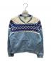 SURE MANUFACTURING（シュアーマニファクチャリング）の古着「Snow pattern Full Zip Sweatshirt」｜ブルー