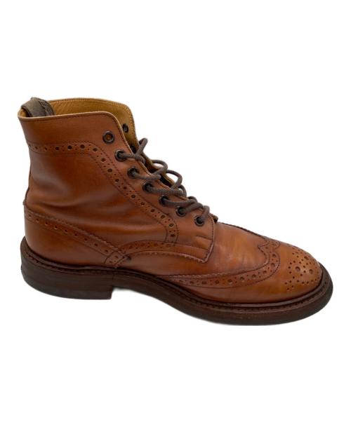 Tricker's（トリッカーズ）Tricker's (トリッカーズ) ウィングチップブーツ ブラウン サイズ:記載なしの為実寸参照の古着・服飾アイテム