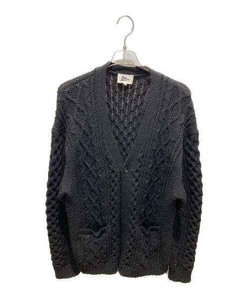 Pilgrim Surf+Supply（ピルグリム サーフサプライ）Pilgrim Surf+Supply (ピルグリム サーフサプライ) ケーブルニットカーディガン ブラック サイズ:XLの古着・服飾アイテム