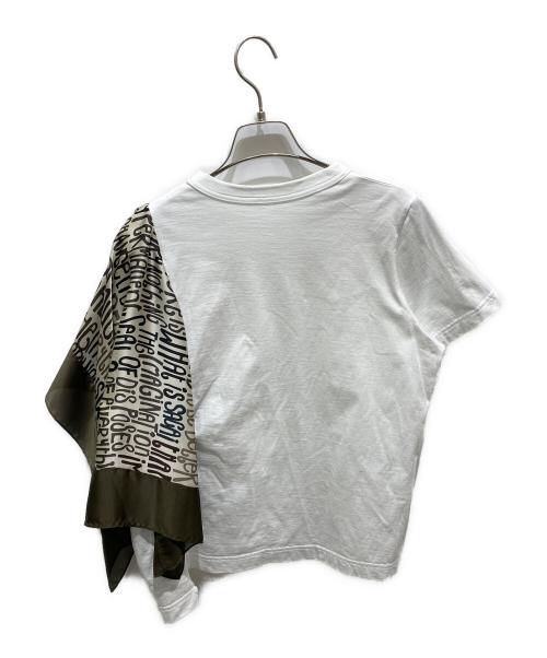 sacai（サカイ）sacai (サカイ) スカーフディティールTシャツ ホワイト×ブラウン サイズ:1の古着・服飾アイテム