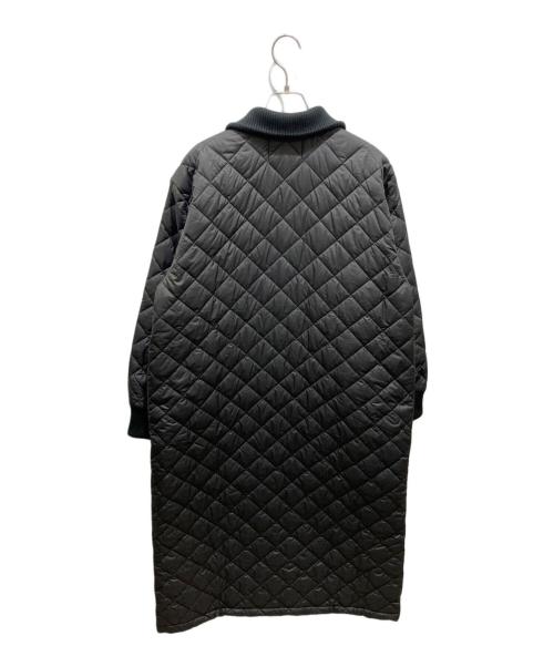 mizuiro ind（ミズイロインド）mizuiro ind (ミズイロインド) リブカラーキルティングコート ブラック サイズ:記載なしの為実寸参照の古着・服飾アイテム