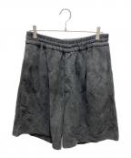 Graphpaperグラフペーパー）の古着「Goat Suede Wide Shorts」｜ブラック