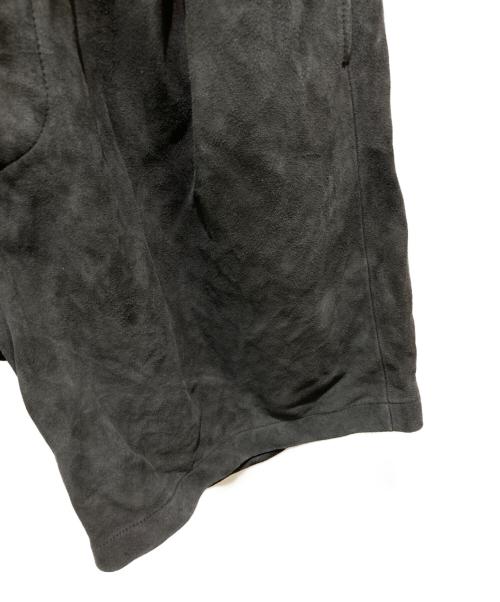 Graphpaper（グラフペーパー）Graphpaper (グラフペーパー) Goat Suede Wide Shorts ブラック サイズ:2の古着・服飾アイテム