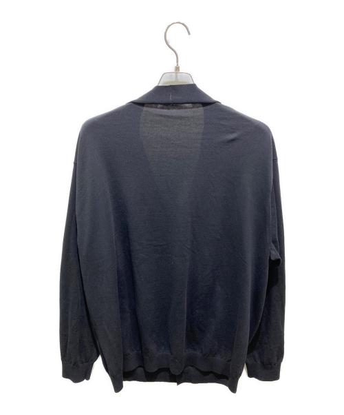 ATON（エイトン）ATON (エイトン) FRESCA KNIT | オーバーサイズカーディガン ブラック サイズ:6の古着・服飾アイテム