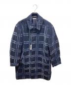 BLUE BLUEブルーブルー）の古着「フトコウシフロッキーメルトンコート」｜ネイビー
