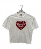 HUMAN MADEヒューマンメイド）の古着「ハートロゴプリントTシャツ」｜ホワイト